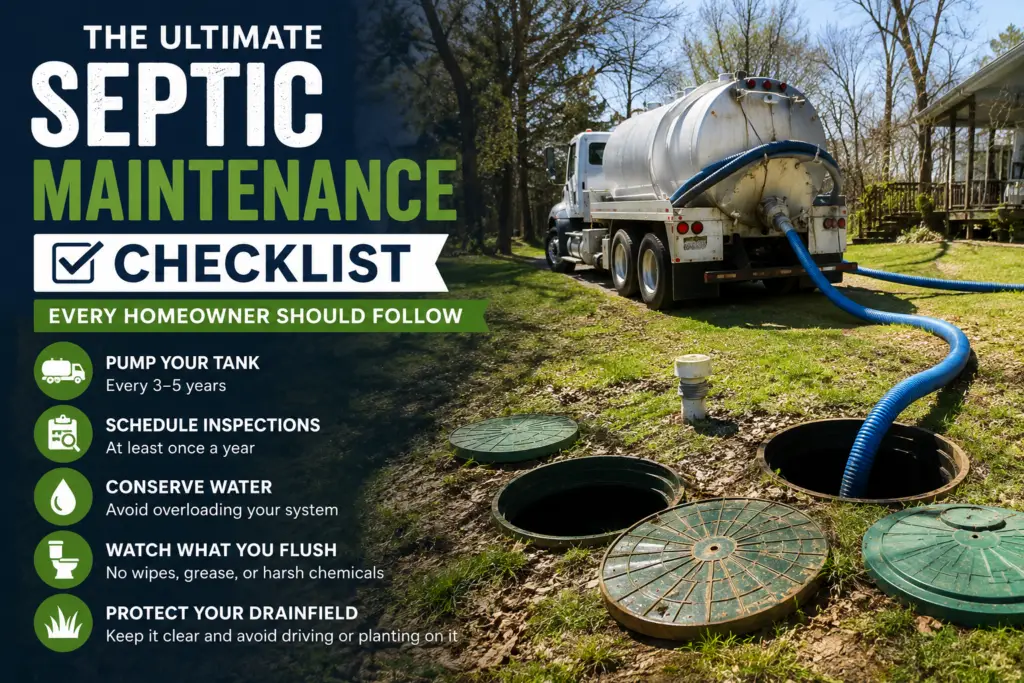 Septic maintenance checklist for homeowners